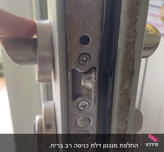 מנעול דלת עם בריחים וברגים